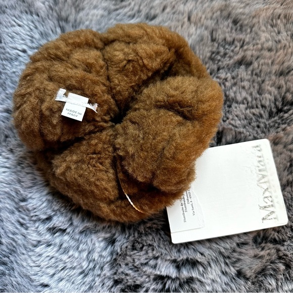 MaxMara label-cut Accessories Camel wool&Silk Blend Scrunchie.Sz: OS Fall/Winter - Picture 9 of 11